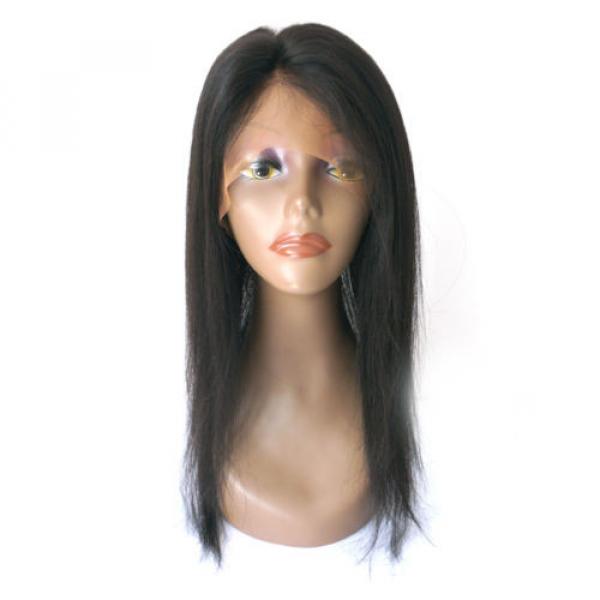 Straight Virgin Peruvian Hair 3 Bundles With 360 Lace Frontal 360 Band Closure #3 image