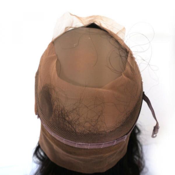 Straight Virgin Peruvian Hair 3 Bundles With 360 Lace Frontal 360 Band Closure #5 image