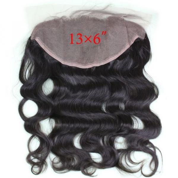 Dreambeauty 7A Peruvian Virgin Hair Body Wave Lace Frontal Closure 13&#034;Ã—6&#034; Knots #1 image
