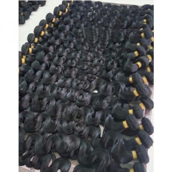 100% Brazilian Peruvian Real Virgin Remy Human Hair Extensions Wefts 7A Weave UK #3 image