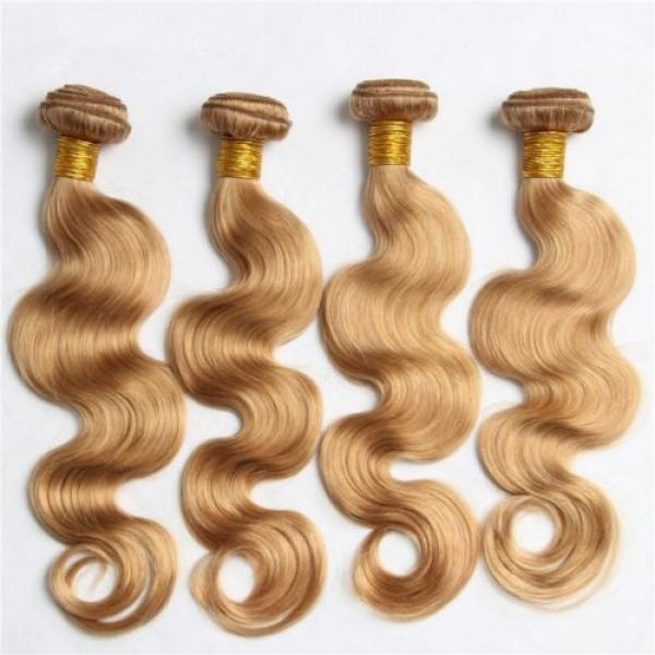 Luxury Peruvian Body Wave Honey Blonde #27 Virgin Human Hair Extensions 7A #3 image