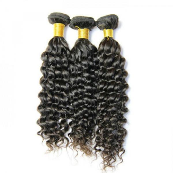 100% Virgin Peruvian Deep Wave Human Hair Weave Extension 3pcs hair bundle set7A #2 image