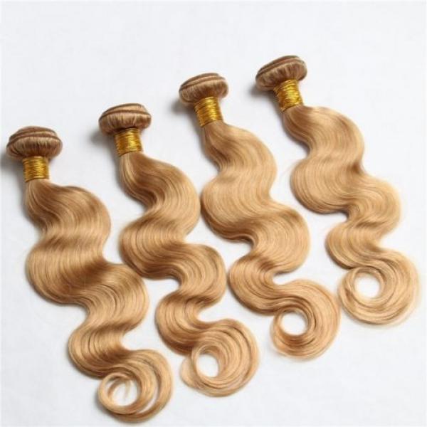 Luxury Peruvian Body Wave Honey Blonde #27 Virgin Human Hair Extensions 7A #4 image
