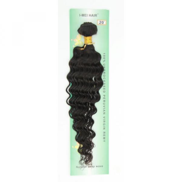 100% Virgin Peruvian Deep Wave Human Hair Weave Extension 3pcs hair bundle set7A #5 image