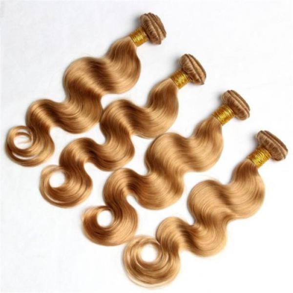 Luxury Peruvian Body Wave Honey Blonde #27 Virgin Human Hair Extensions 7A #5 image