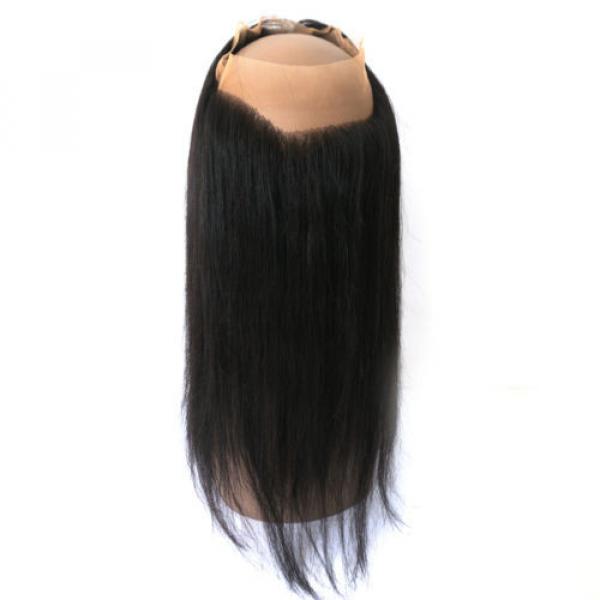 360 Lace Frontal With 3Bundle Peruvian Virgin Hair Straight With Frontal Closure #2 image