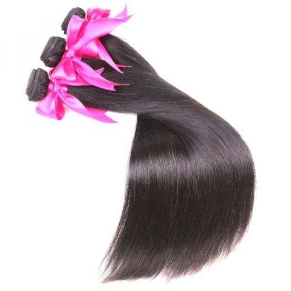 Peruvian Virgin Straight Hair Weave 3 Bundles Unprocessed Silky Straight Human 8 #3 image