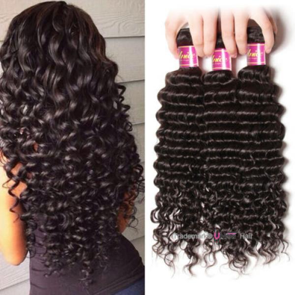 Peruvian Deep Wave Human Hair 4 Bundles/400g UNice Curly Virgin Hair Extensions #1 image
