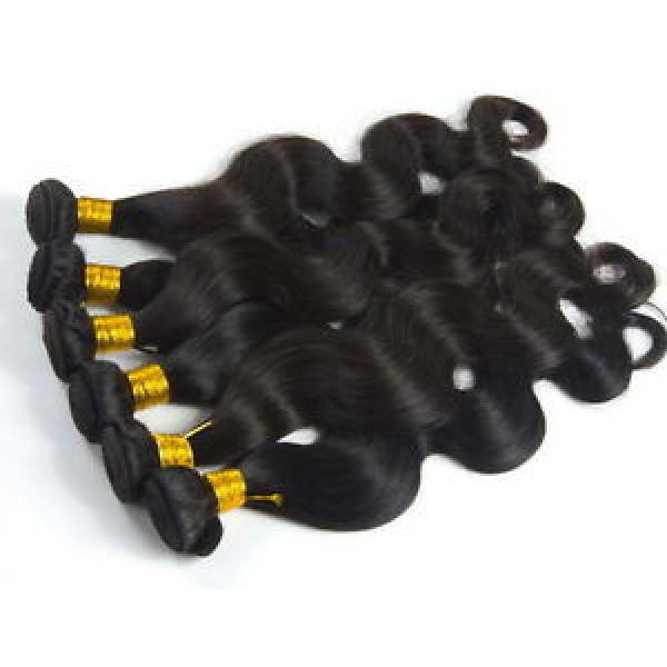 Luxury Body Wave Peruvian Wavy Virgin Human Hair Extensions 7A Weave Weft #1 image