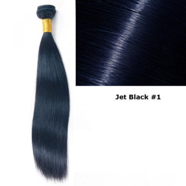 1bundle-100g STRAIGHT Unprocessed Real human hair Indian Brazilian Malay Peru 7A #4 image