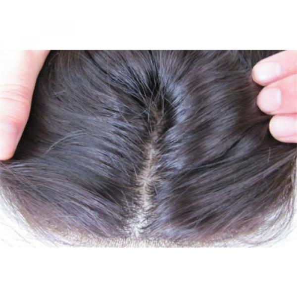 3 Way / Freestyle Silk Base Closure 6A Brazilian/Peruvian Virgin Remy Human Hair #4 image