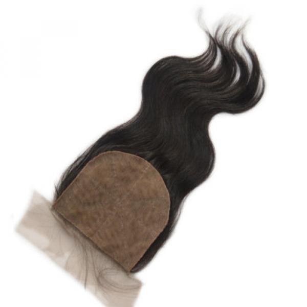 3 Way / Freestyle Silk Base Closure 6A Brazilian/Peruvian Virgin Remy Human Hair #5 image