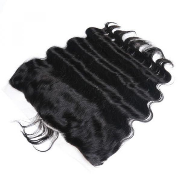 Lace Frontal Closures 13&#034;x4 PERUVIAN Body Wave Virgin Human Remy with Baby Hair #5 image