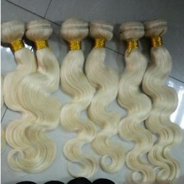 100g(1pc) Peruvian Virgin Human Hair blonde 613 bodywaves ,6A #1 image