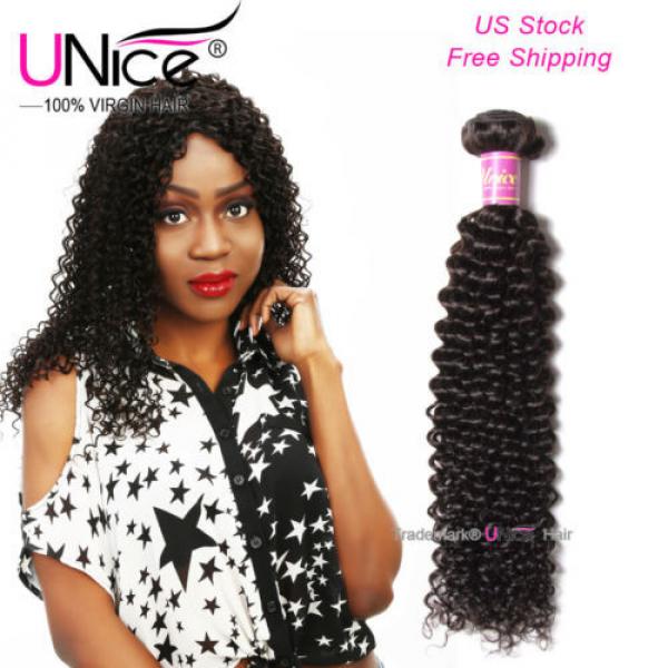US Stock 100g Peruvian Virgin Curly Hair 1 Bundle Human Hair Extensions 8&#034;~26&#034; #1 image