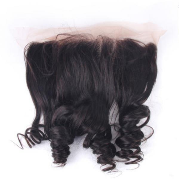 7A Free Part 13x4 Virgin Hair Peruvian Loose Wave Frontal Closure Ear to Ear #2 image