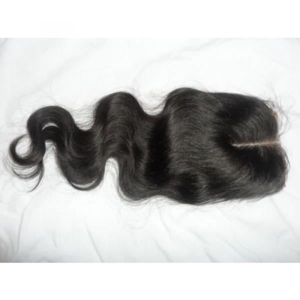 7A Peruvian Middle Parting Body Wave Virgin 4x4 Lace Closure 100% Human hair #1 image
