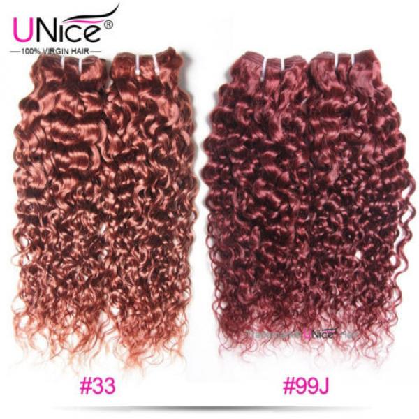 Peruvian Curly Human Hair 3 Bundles 2#4#33#99J# UNice 8A Virgin Hair Extensions #3 image