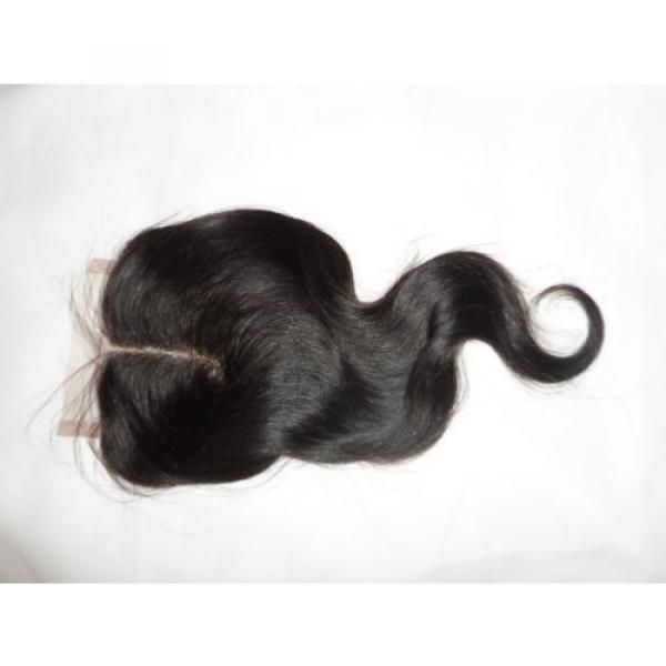 7A Peruvian Middle Parting Body Wave Virgin 4x4 Lace Closure 100% Human hair #3 image