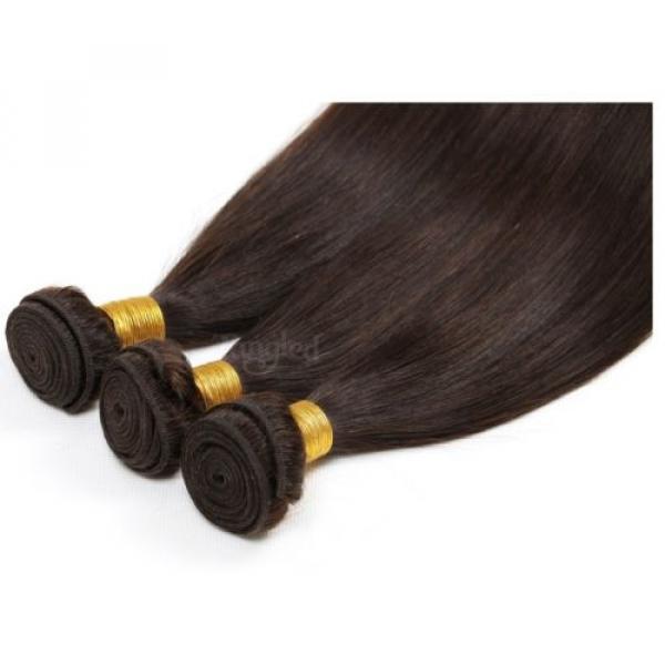 Luxury Silky Straight Peruvian Dark Brown #2 Virgin Human Hair Extensions #2 image