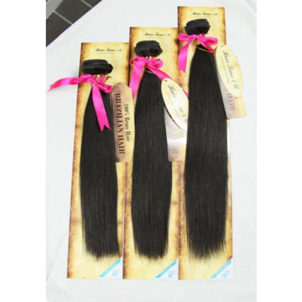 12&#034;-26&#034; Thick Virgin Remy Brazilian Black Grey Human Hair Weave Bundle 300 Lot #3 image