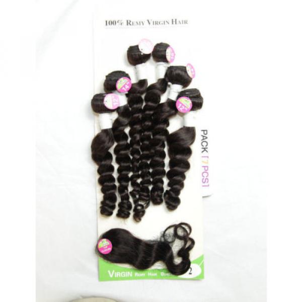 12&#034;-26&#034; Thick Virgin Remy Brazilian Black Grey Human Hair Weave Bundle 300 Lot #5 image
