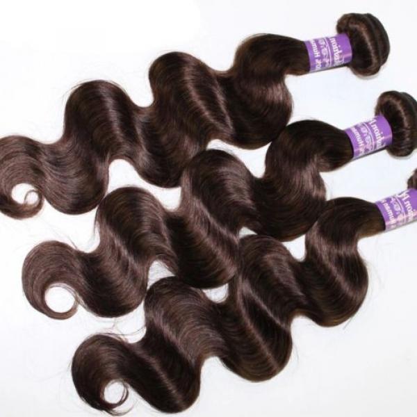 Luxury Body Wave Dark Brown #2 Peruvian Virgin Human Hair Extensions #1 image