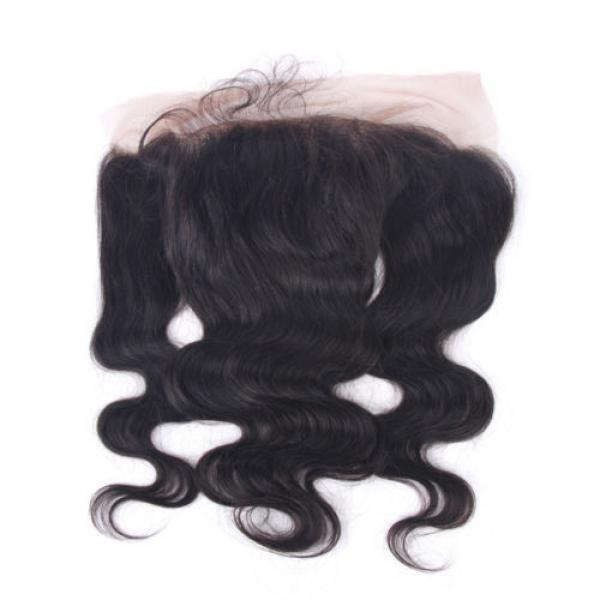 Peruvian Lace Frontal 13x4 Ear to Ear with 3Bundles Body Wave Human Virgin Hair #5 image