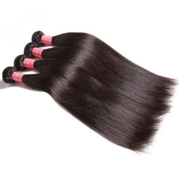 ALI JULIA Wholesale 7A Peruvian Straight Virgin Hair Weave 3 Bundles 100% Unproc #2 image