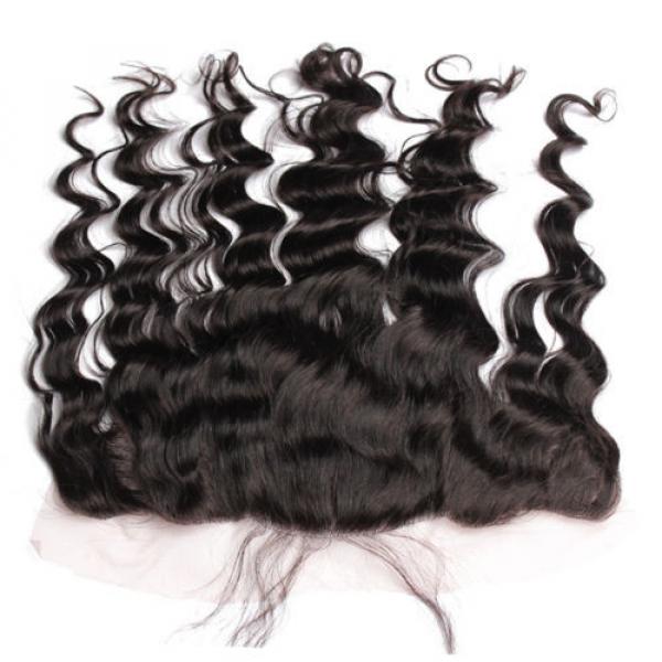 Luxury Virgin Peruvian Loose Wave Lace Frontal Closure 13x4 Virgin Hair 7A #1 image