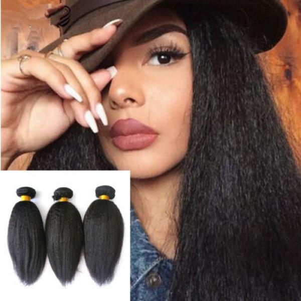 7A 100% Human Hair Peruvian Virgin Hair Italian Yaki 3 Bundles Hair Weave 300g #1 image
