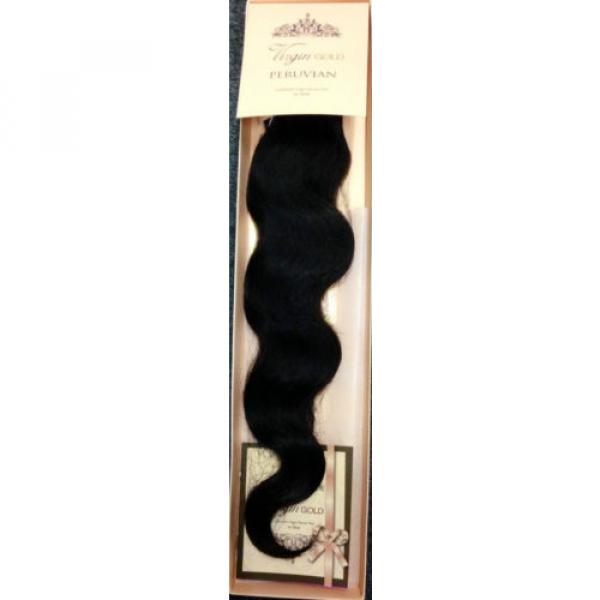 Peruvian Gold Unprocessed Virgin Human Hair Extensions Body wave 12-24&#034; BY SLEEK #5 image