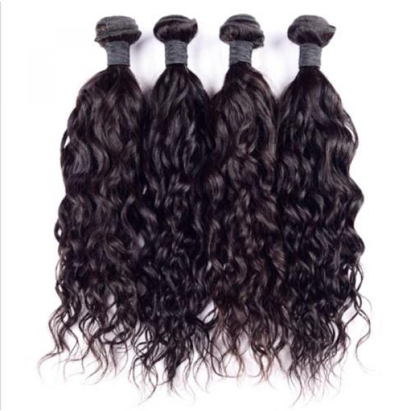 Luxury Natural Water Wave Peruvian Wavy Virgin Human Hair Extensions 7A Weave #1 image