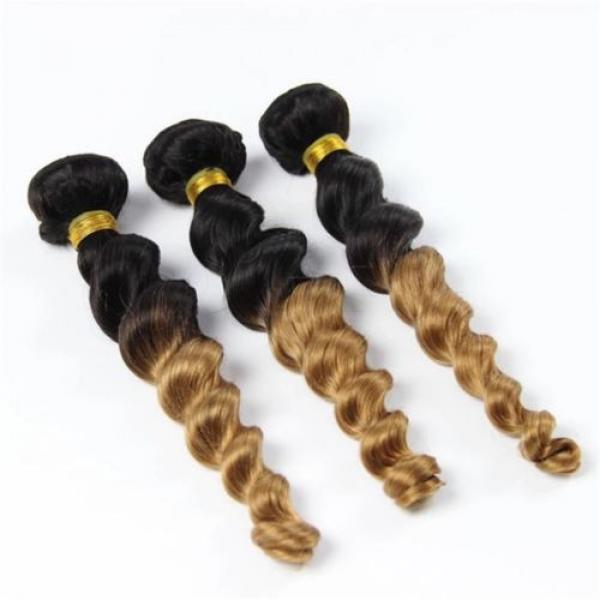 Luxury Loose Wave Peruvian Blonde #27 Ombre Virgin Human Hair Extensions Weave #2 image