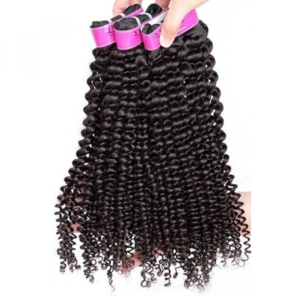 Luxury Kinky Curly Peruvian Virgin Human Hair Extensions 7A Weave Weft #1 image
