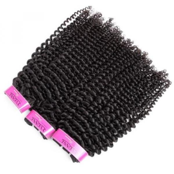 Luxury Kinky Curly Peruvian Virgin Human Hair Extensions 7A Weave Weft #2 image