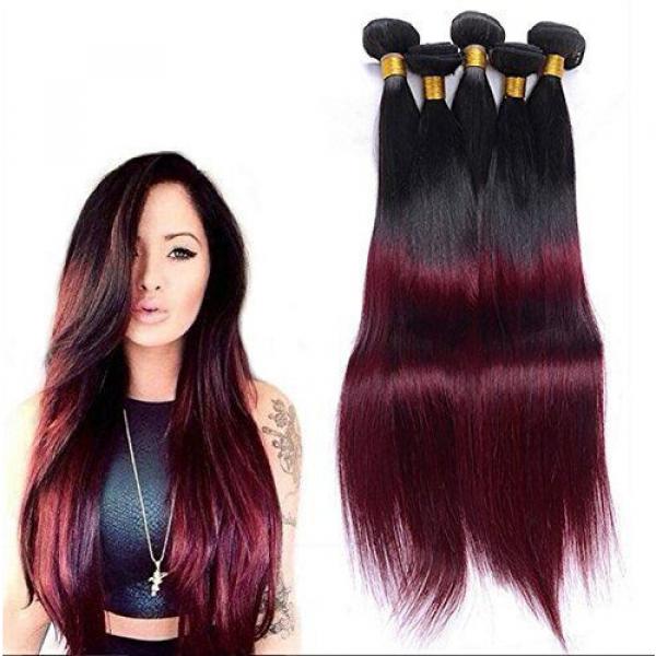 ATOZWIG 6A Omber Peruvian Virgin Hair Straight 1B/99J 3 bundles 12-28inch 100% H #1 image