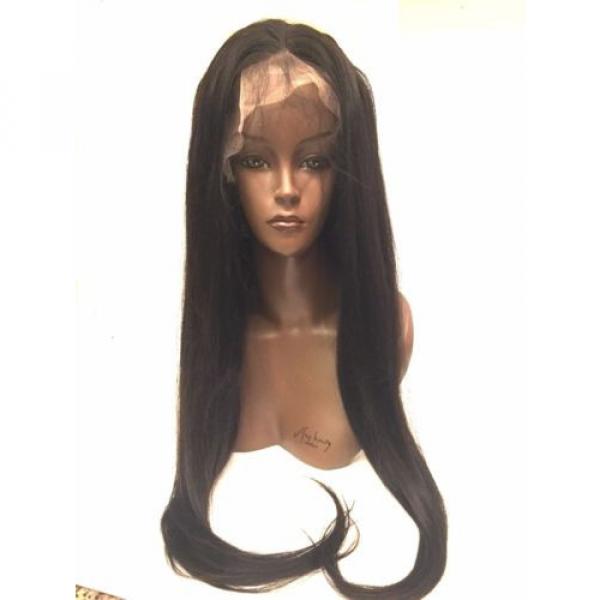 24 inch Peruvian Glueless Virgin Hair Straight Wig #1 image