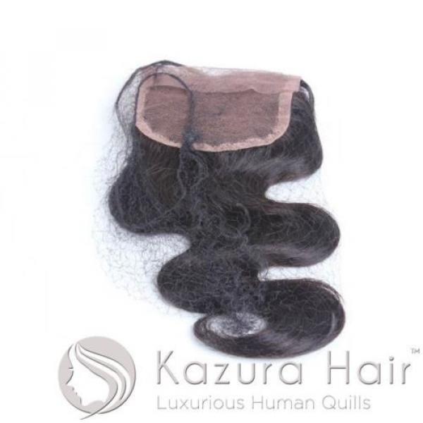 Kazura Hair 12&#034; Peruvian Body Wave Lace Top Virgin Remy Closure - QUICK SHIP #4 image
