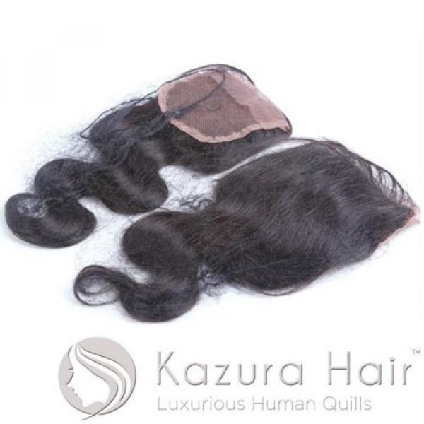 Kazura Hair 12&#034; Peruvian Body Wave Lace Top Virgin Remy Closure - QUICK SHIP #5 image