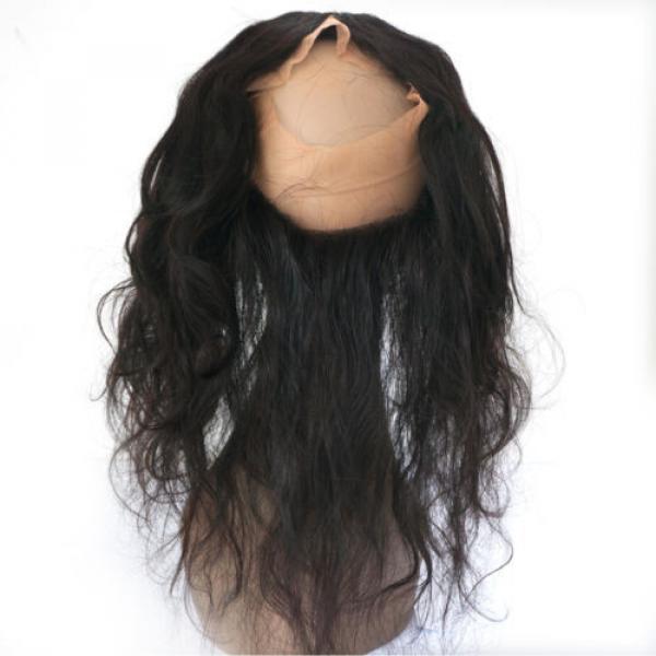 7A 360 Lace Band Frontal Closure Body Wave Peruvian Virgin Remy Human Hair #3 image