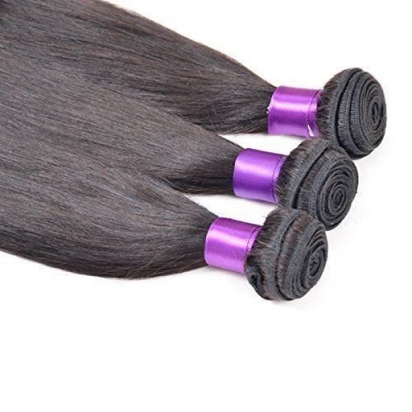Queen Plus Hair Peruvian Straight Weave 7a Unprocessed Virgin Human Hair Mixed 3 #4 image