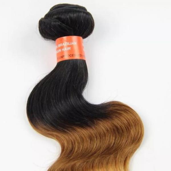 Luxury Peruvian Blonde #1B/4/27 Ombre Body Wave Virgin Human Hair Extensions #4 image