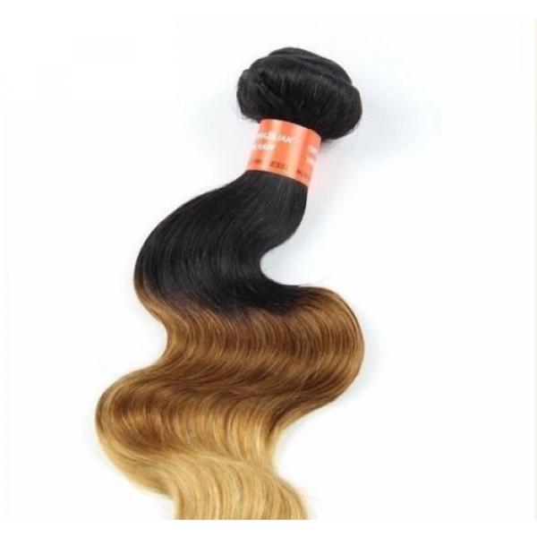 Luxury Peruvian Blonde #1B/4/27 Ombre Body Wave Virgin Human Hair Extensions #5 image