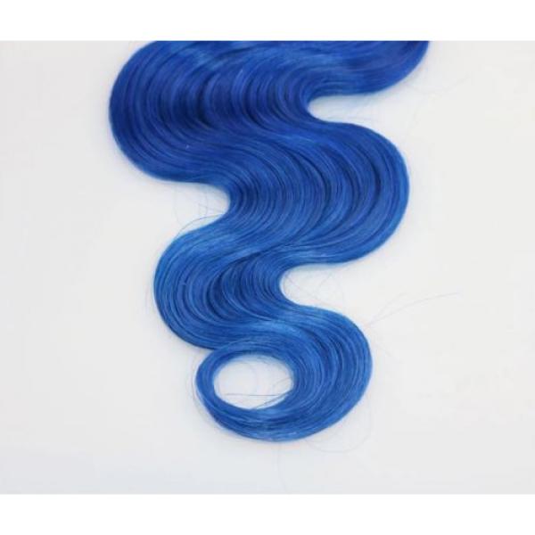 Luxury Dark Roots Blue Body Wave Peruvian Ombre Virgin Human Hair Extensions #4 image