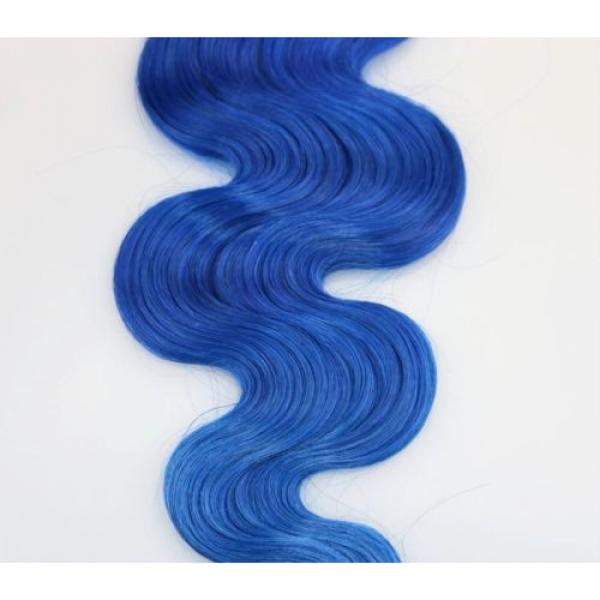 Luxury Dark Roots Blue Body Wave Peruvian Ombre Virgin Human Hair Extensions #5 image