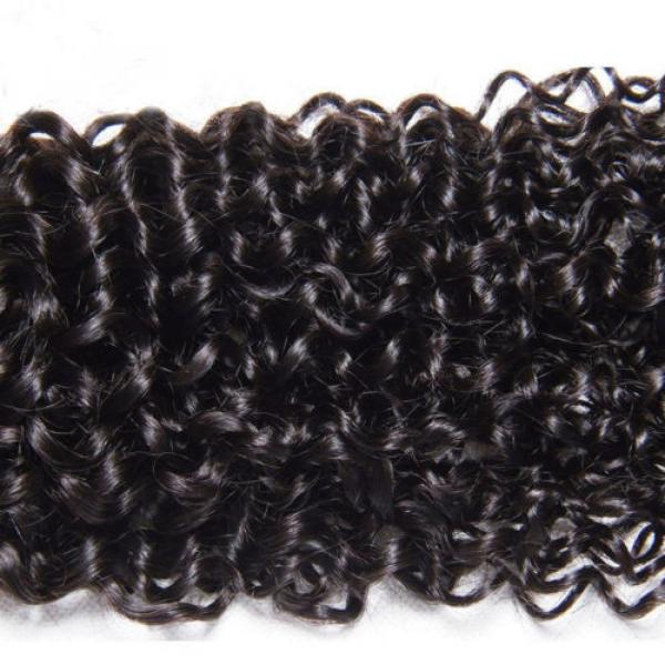Peruvian 7A Curly Virgin Human Hair Weave Extensions Weft 1 Bundle/50g #4 image