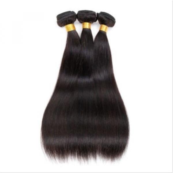3Bundles/150g Unprocessed Virgin 8A Peruvian Straight Hair Extension Human Hair #2 image