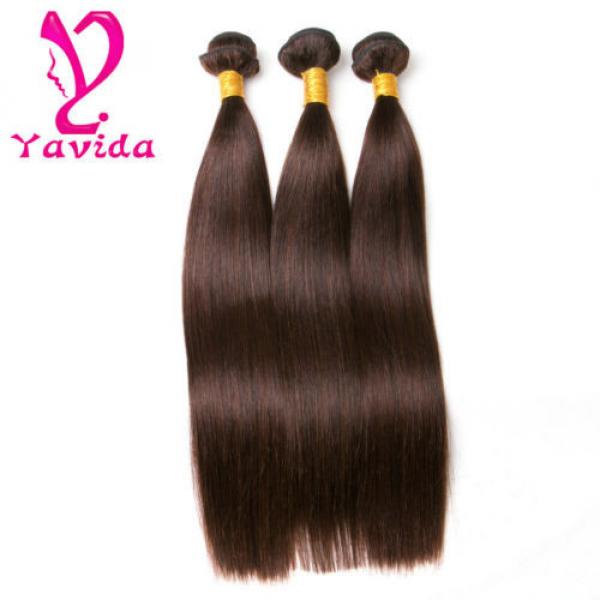 7A Peruvian Virgin Straight Human Hair Weave Weft 3 Bundles #4 total 300g #2 image