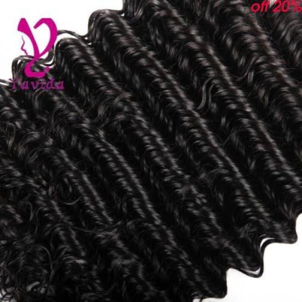 THICK 100% Unprocessed Virgin Peruvian Deep Wave Curly Human Hair 3 Bundles/300g #3 image